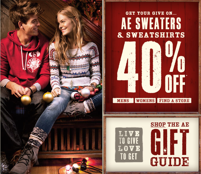 American Eagle: FREE Shipping + 40% Off All Sweaters  Sweatshirts ...