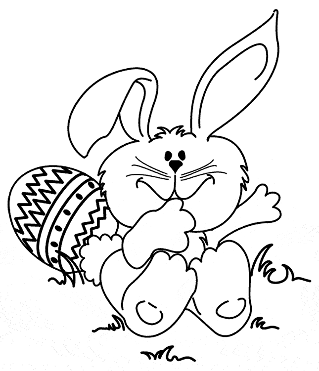 easter bunny coloring pages for kids - photo #27