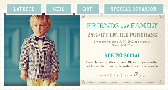 25% Off Your Entire Purchase At Janie & Jack! - Freebies2Deals