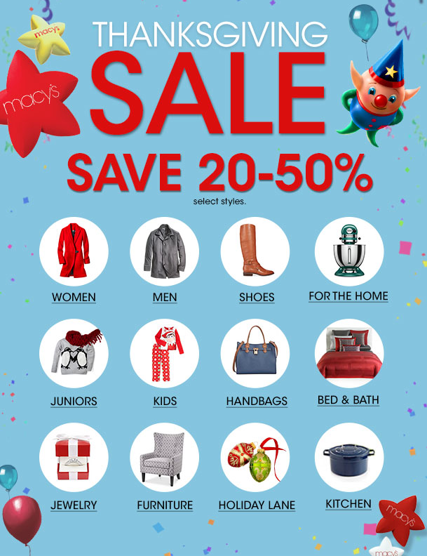 Macy&#39;s Pre-Thanksgiving Sale! Take An Extra 20% Off Your Purchase! - Freebies2Deals