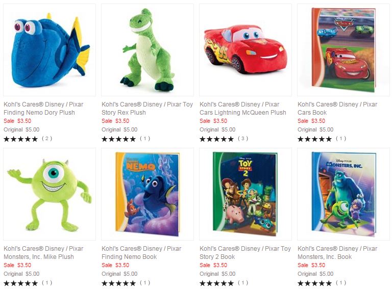 Kohlâ€™s Cares: Disney Pixar Plush Items  Books Only 3.50 Each ...