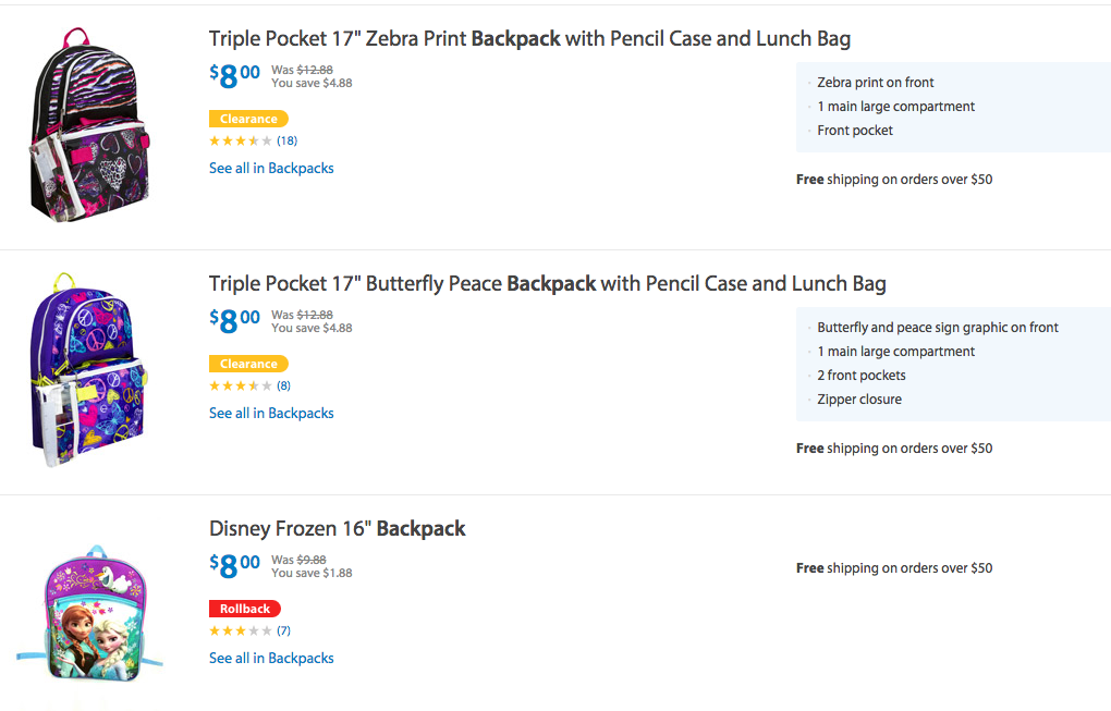 Huge Backpack Sale at Walmart! Tons of Options Are Under $10!