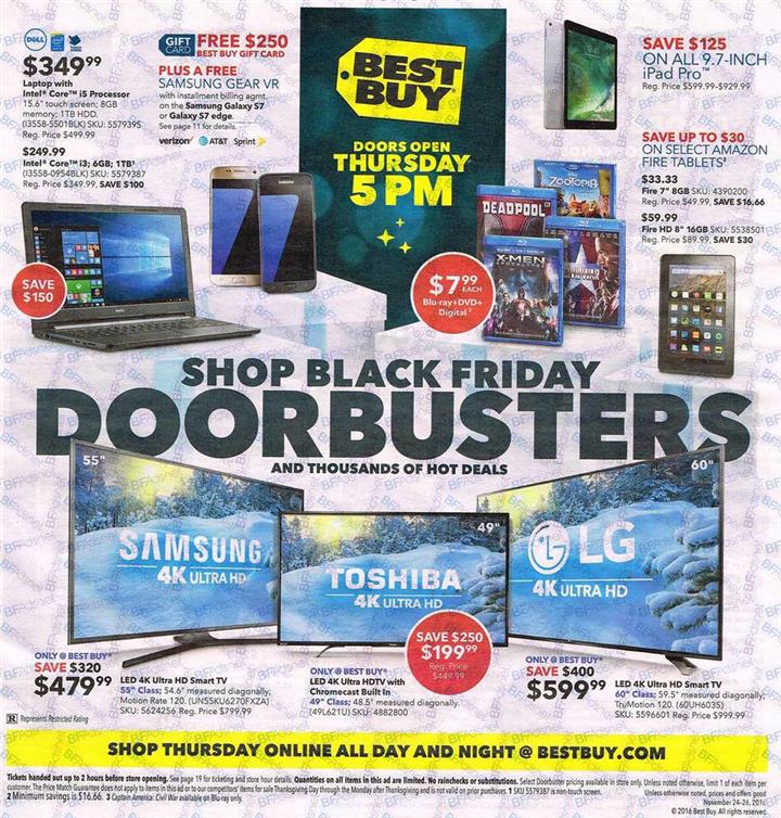Best Buy UPDATED Black Friday 2016 Ad - Pg 1