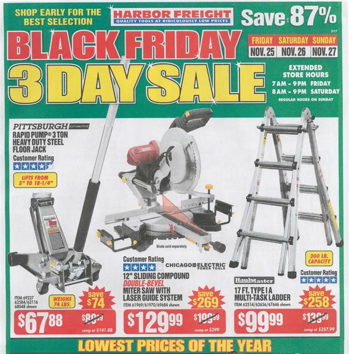 Harbor Freight Black Friday Ad 2016 - Pg 1