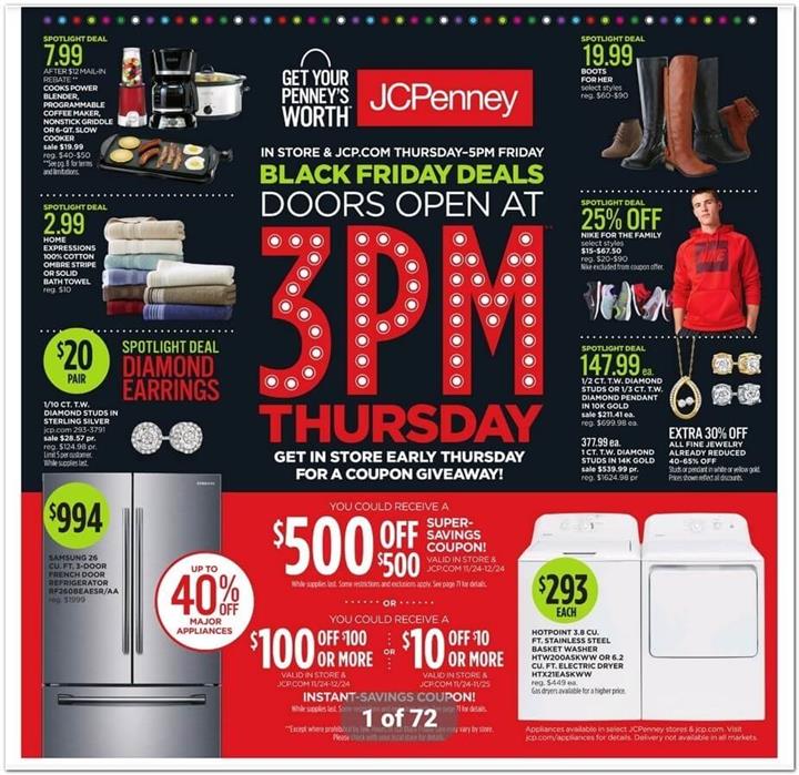 JCPenney Black Friday Ad 2016 - Pg 1