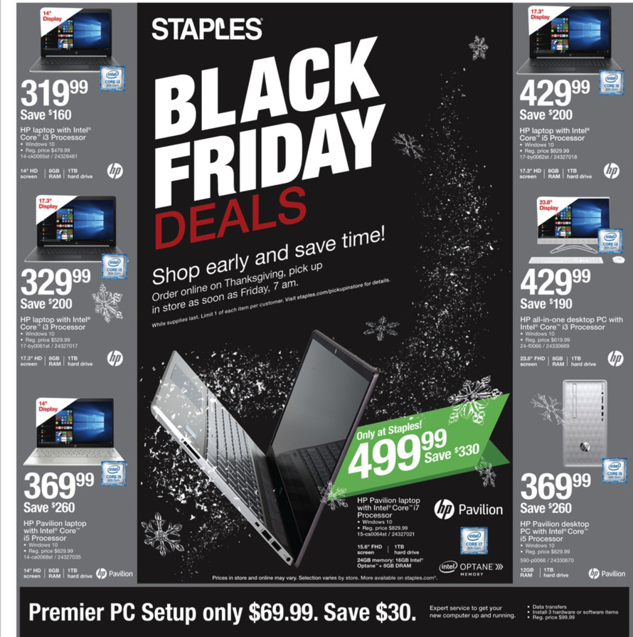 Staples Black Friday Ad 2018 - Freebies2Deals - When To Black Friday Deals End
