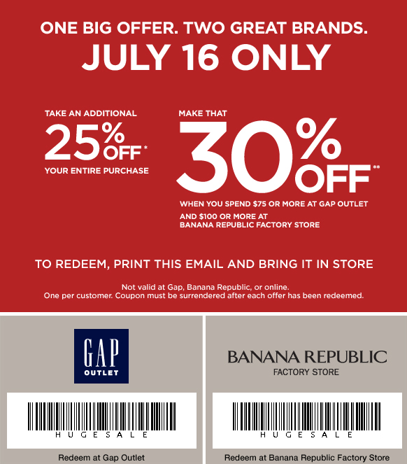 the gap outlet coupons