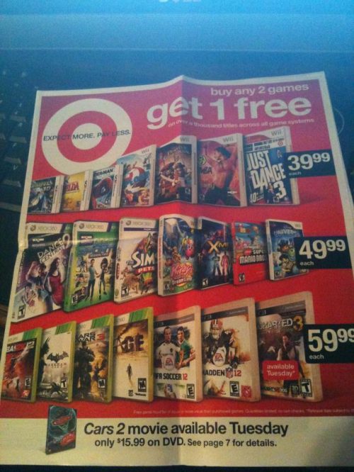 Heads Up Buy 2, Get 1 Free Video Games at Target Starting Sunday