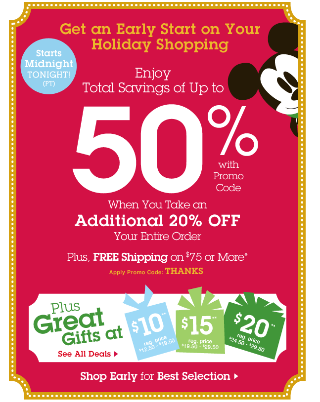 Disney Store Black Friday Sale! Get Up To 50% Off! - Freebies2Deals