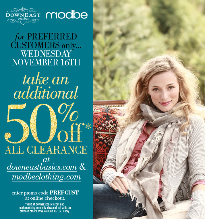 Modbe & Downeast Basics Clothing Additional 50 Off All Clearance! (11