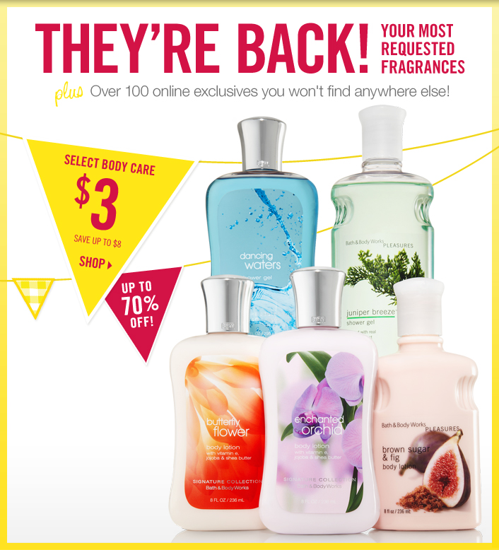 Ends Soon SemiAnnual Bath and Body Works Sale! Up to 75 Off