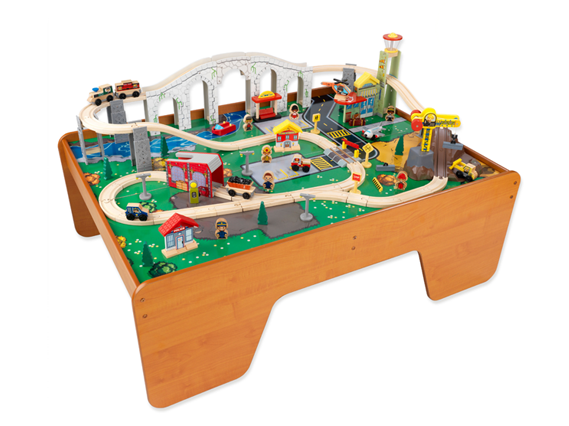 kidkraft train table track layout