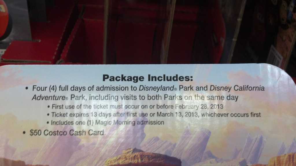 Disneyland 4 Day Park Hopper Tickets 259.99! Plus a FREE 50 Costco