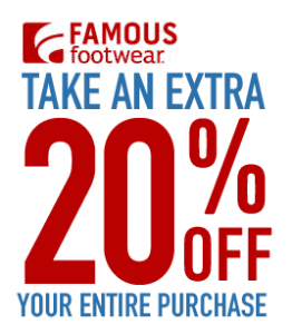 20% Off Store Wide Coupon for Famous Footwear! Print While You Can