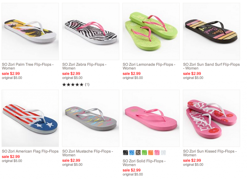 freebies2deals flip flops kohls