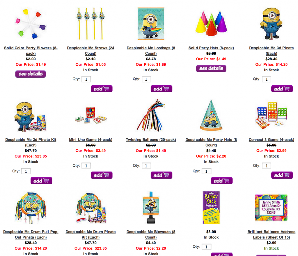 50 off ALL Birthday  Party  Supplies Plus 10 off 75 Or 