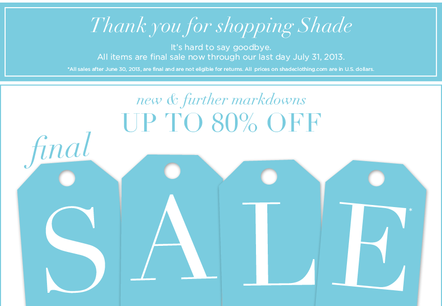 freebies2deals- shade out of business sale