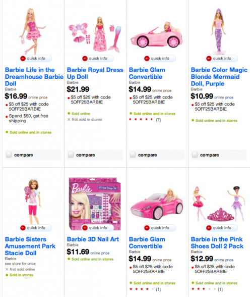 target barbie spa