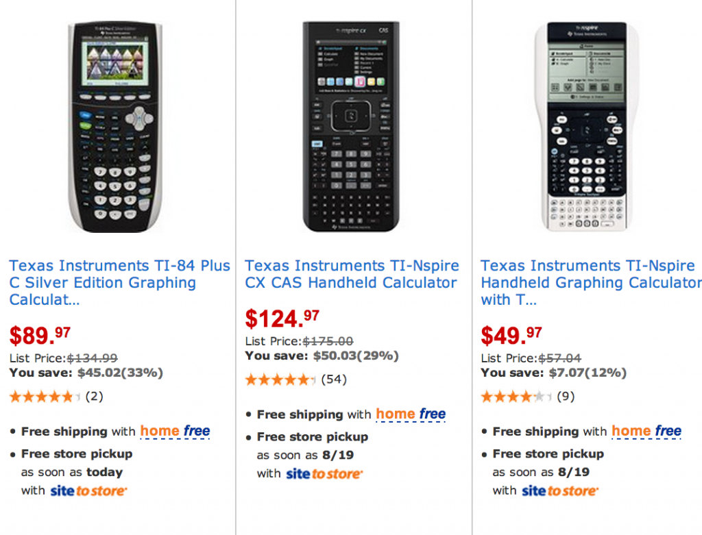 freebies2deals deals on graphing calculators