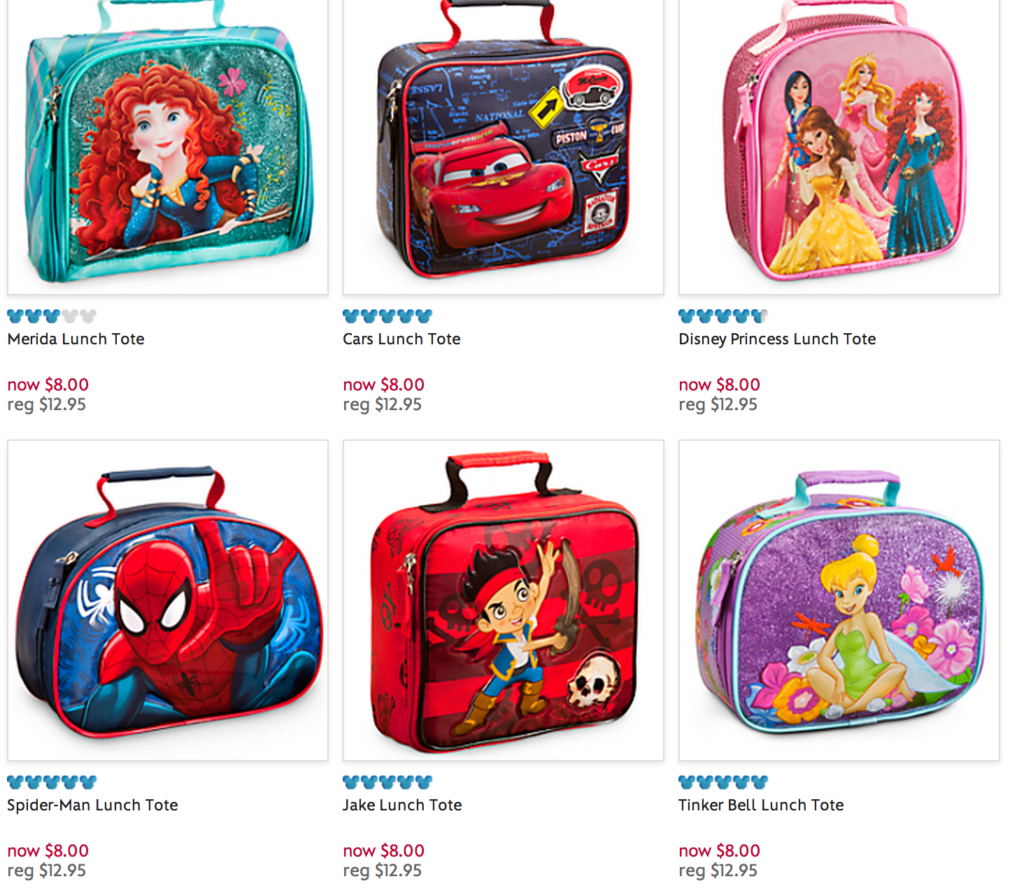 disney lunch boxes