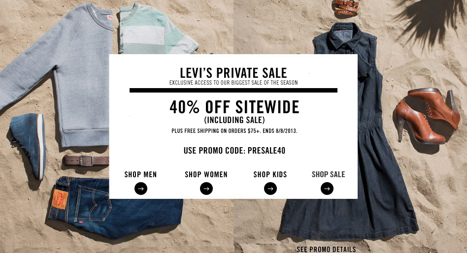 levis free shipping code