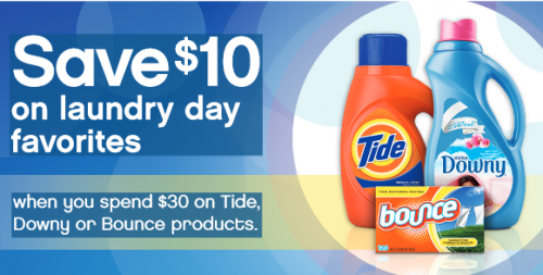 New P G Rebate Get 10 Off 30 Spent On Tide Downy Or Bounce Products 