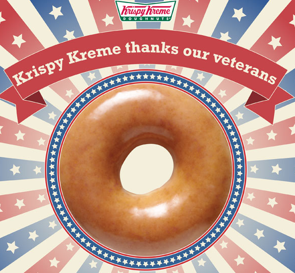 Krispie Kreme FREE Donuts For Veterans On Veterans Day, November 11th