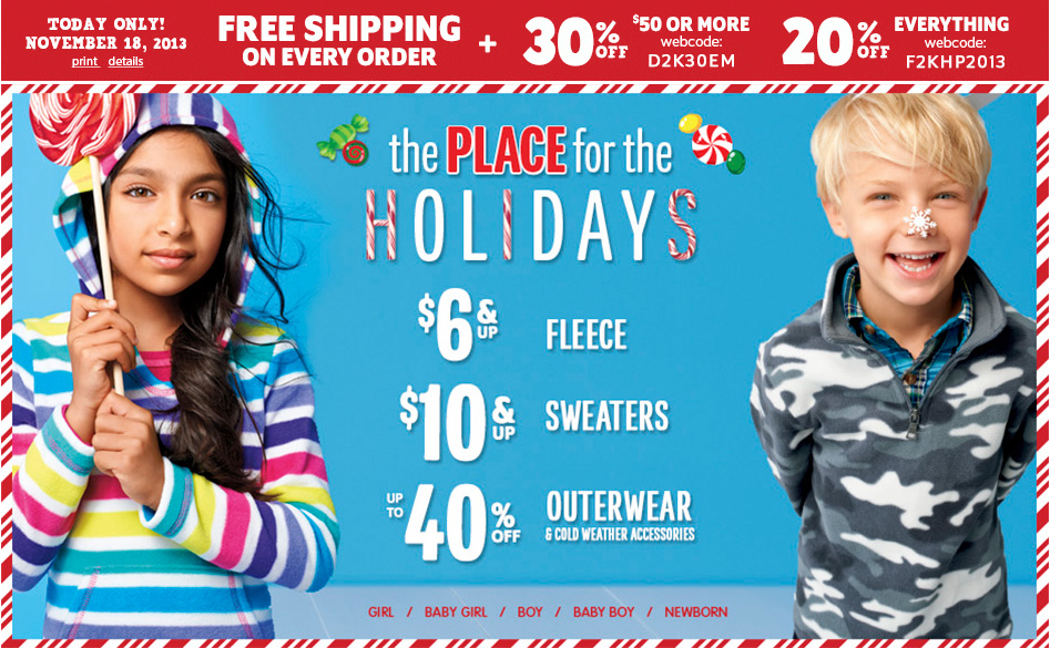 The Childrens Place Free Shipping Up To 60 Off Already Reduced
