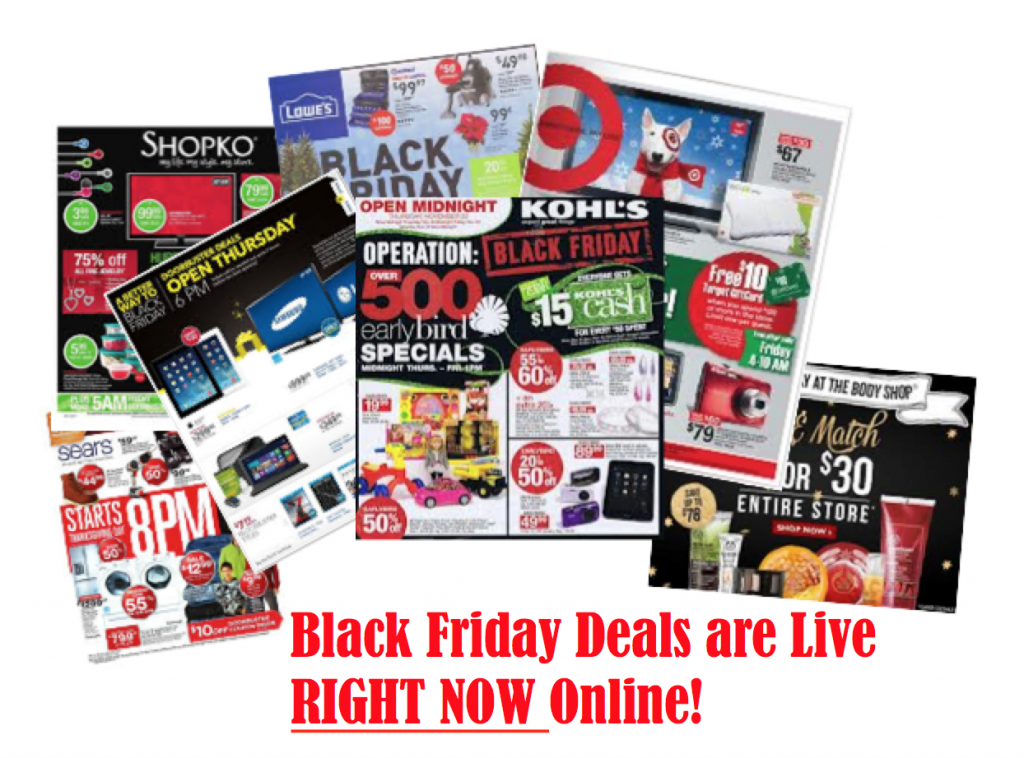 List of ALL Stores with Black Friday Deals Live NOW! Don't Miss This
