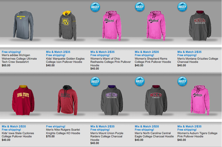 ncaa hoodies 2 for 35