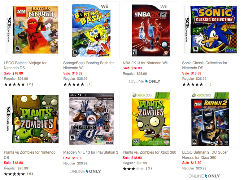 Kohl's Tons of Video Games For All Platforms As Low As