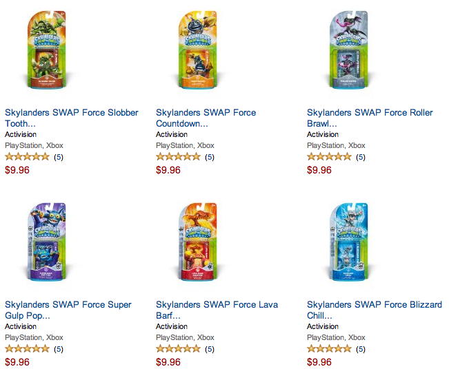 skylanders swap force characters for sale