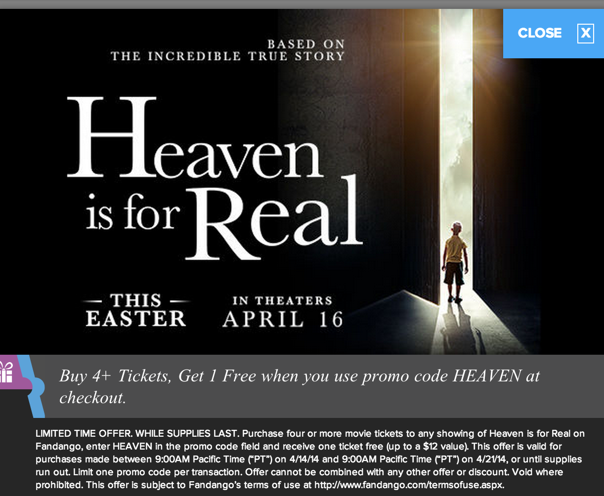 free movie ticket to heaven is real