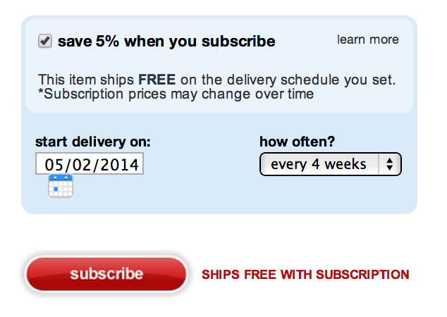 instructions for target subscriptions