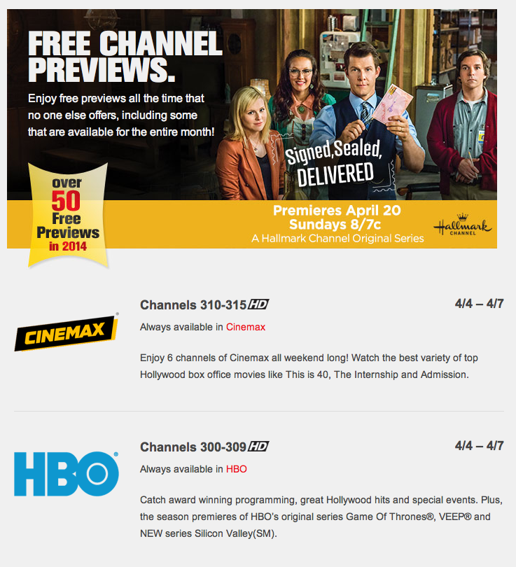 My Dish FREE HBO & Cinemax Preview This Weekend! Freebies2Deals