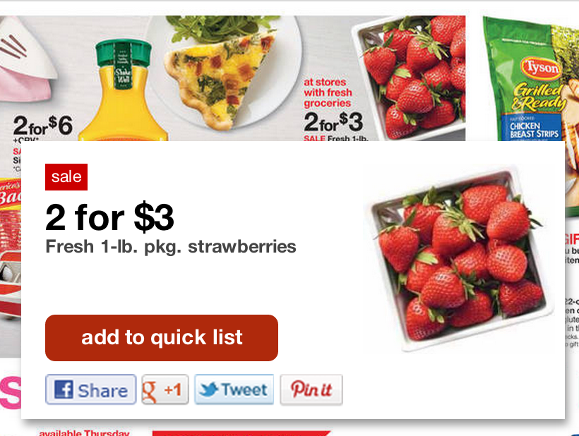 free strawberries at Target