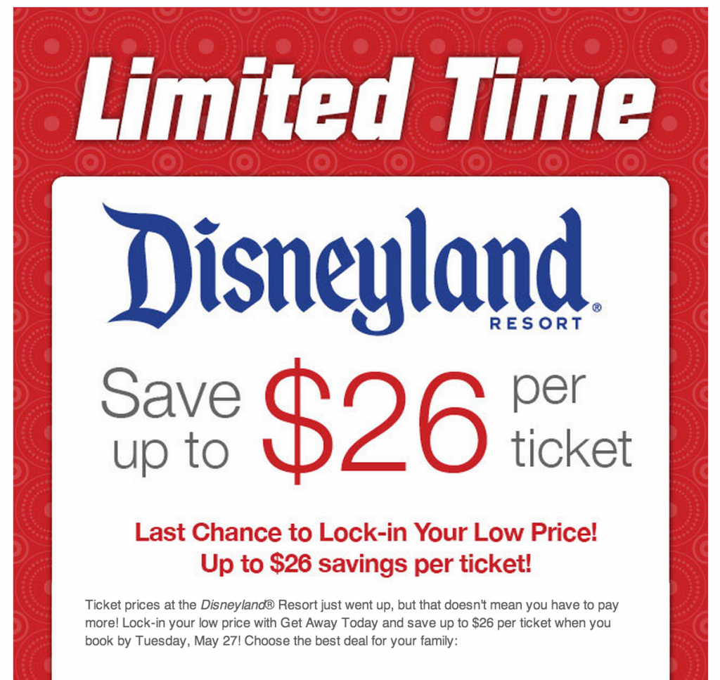 LAST DAY to Get Disneyland Tickets at the Lower Price! Prices Raise