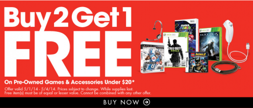 Game Stop: Buy 2, Get 1 FREE On All Pre-Owned Games & Accessories Under ...