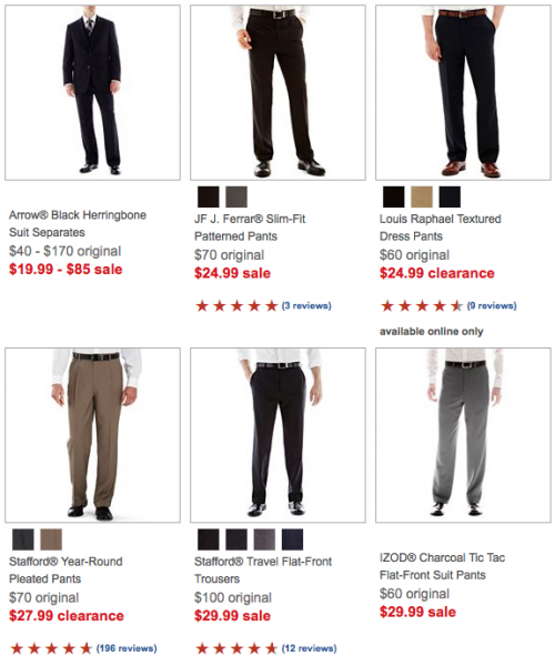 Men's Suits & Pants Sale At JCPenney! Plus, Get An Additional 15 Off