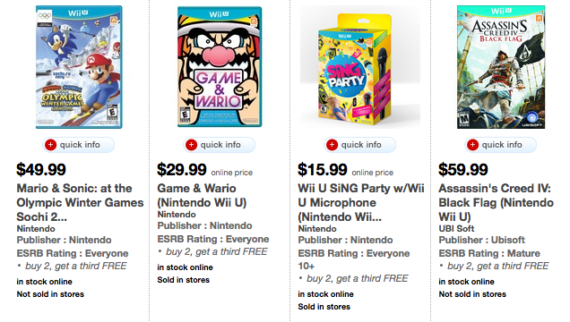 Target Buy 2 Get 1 Free Promo On Select Wii U Games Freebies2deals