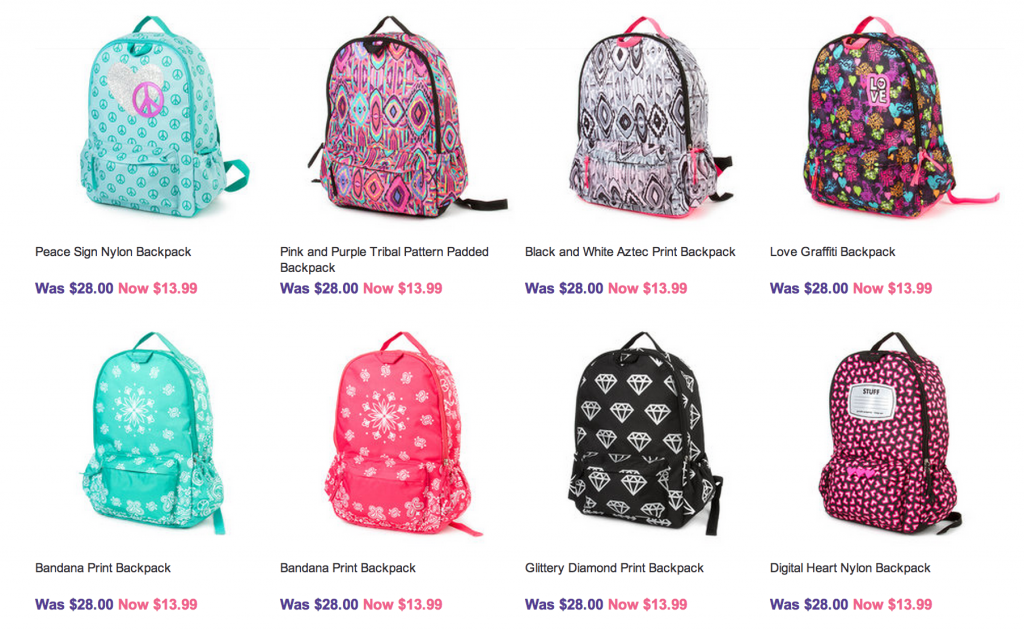 claire's school bags