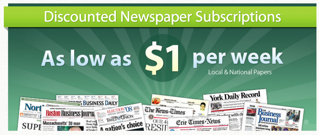 discounted newspaper subscriptions