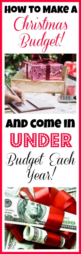 How to Make a Christmas Budget and Come in UNDER Budget!