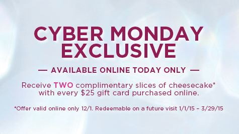 freebies2deals-thecheesecakefactory