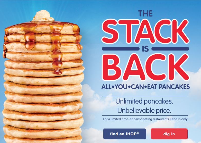 IHOP: All You Can Eat Pancakes Are Back For a Limited Time 