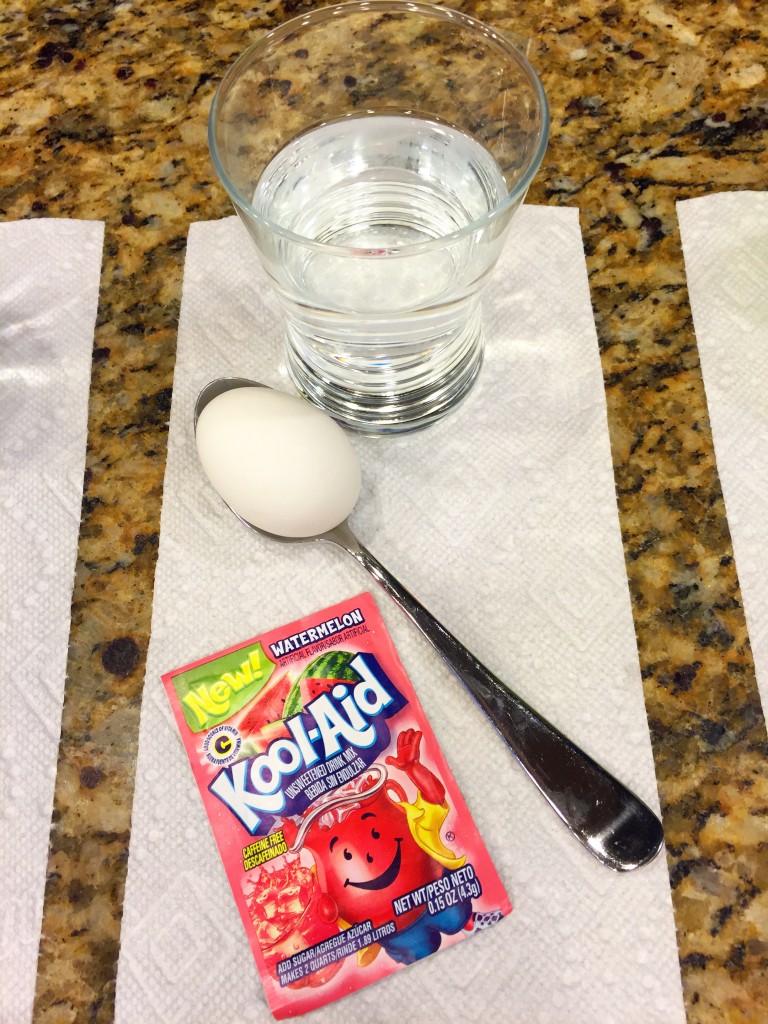 coloring eggs with kool aid