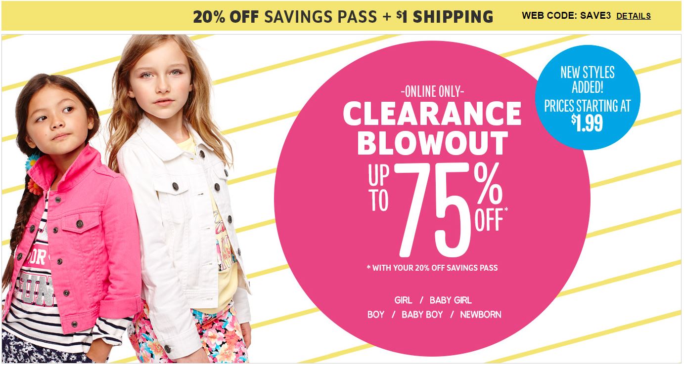 freebies2deals-clearanceatthechildrensplace