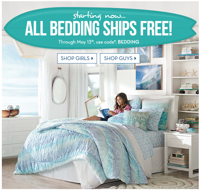 Free Shipping On All Bedding At Pottery Barn Teen Valid Through