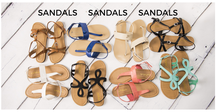 different sandal styles
