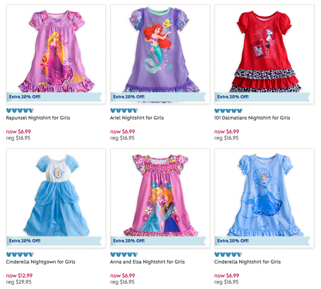 sale on disney pjs